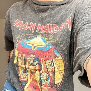 Iron Maiden band tee oversized t shirt UO